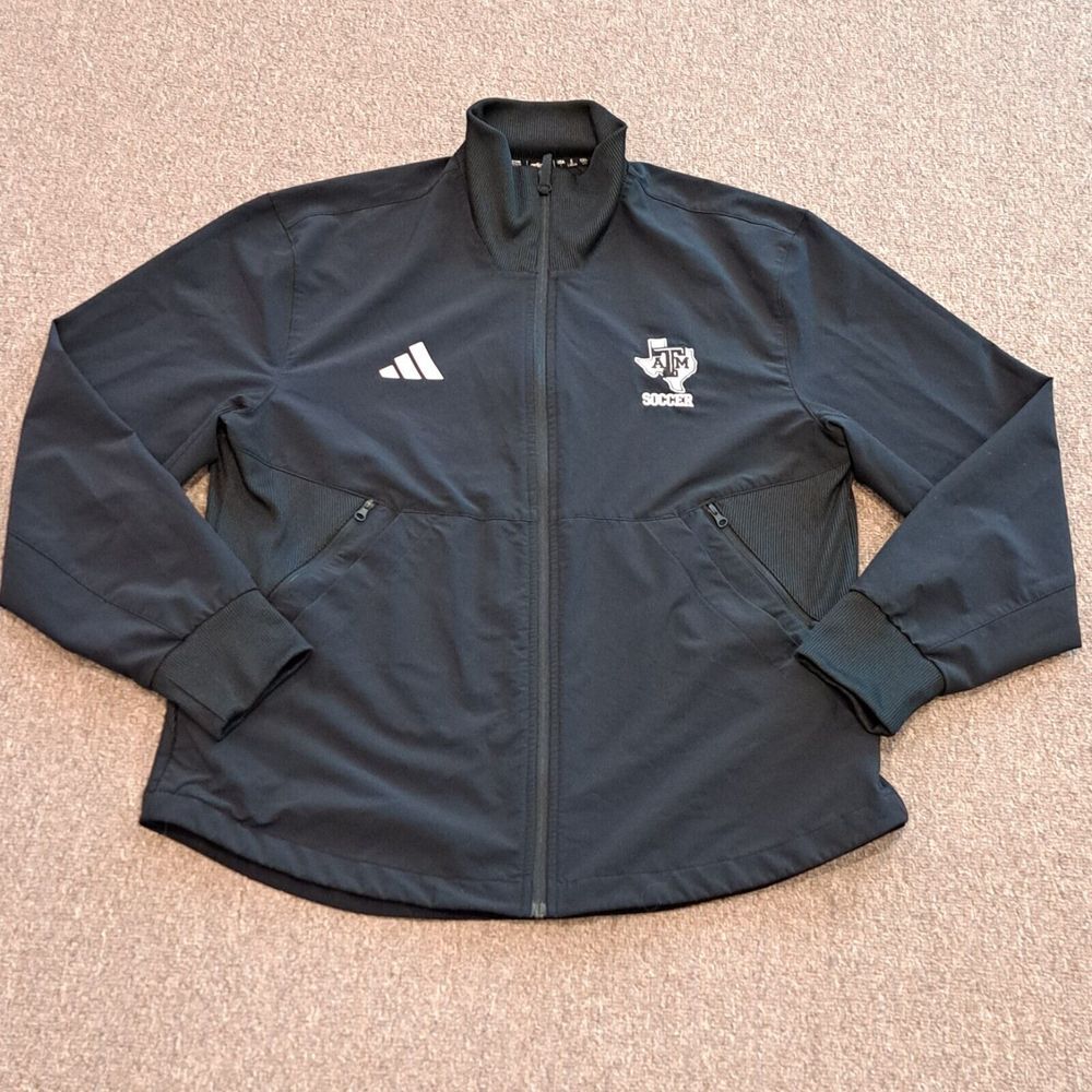 Adidas Travel Woven Training Jacket Womens Large Texas AM‎ Soccer Player Issued